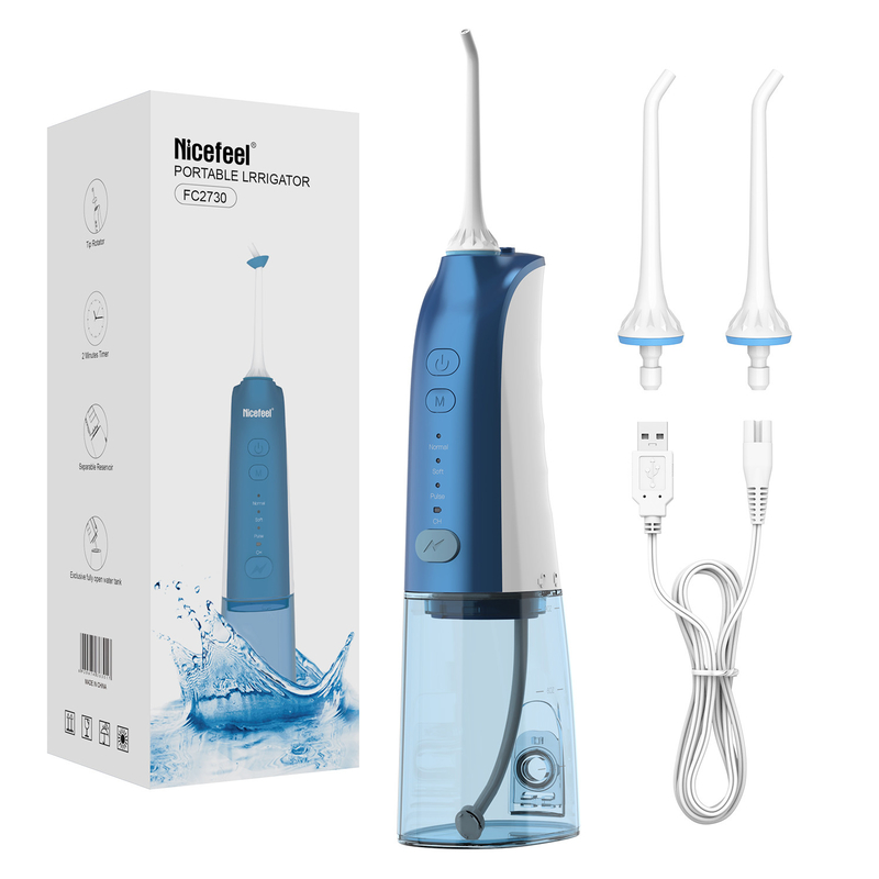 270ml 3 मोड्स IPX7 डेंटल वाटर फ्लॉसर USB रिचार्जेबल ब्लूटूथ पिक 2 जेट टिप