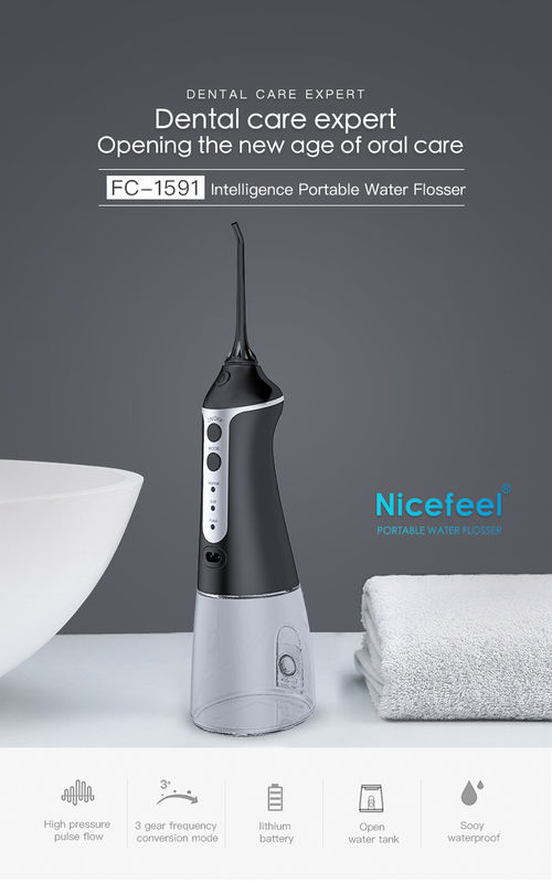 DC5V नाइसफिल कॉर्डलेस वाटर फ्लॉसर 30-100psi हाई प्रेशर पल्स फ्लो